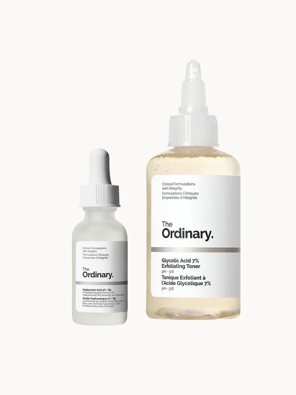The Ordinary The Glow Collection for Radiant Skin with Hyaluronic and Glycolic Acid