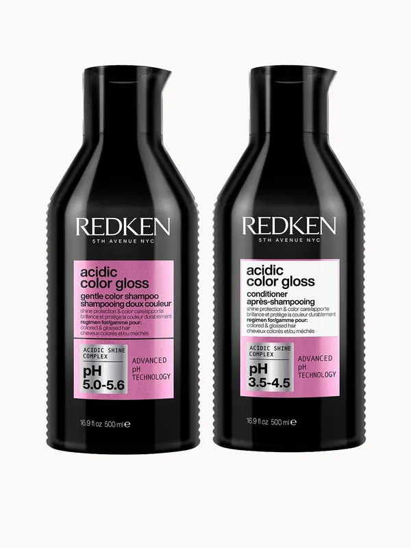 Redken Acidic Color Gloss Sulphate-Free Shampoo and Conditioner 500ml, Colour Protection Routine for Glass-Like Shine Bundle