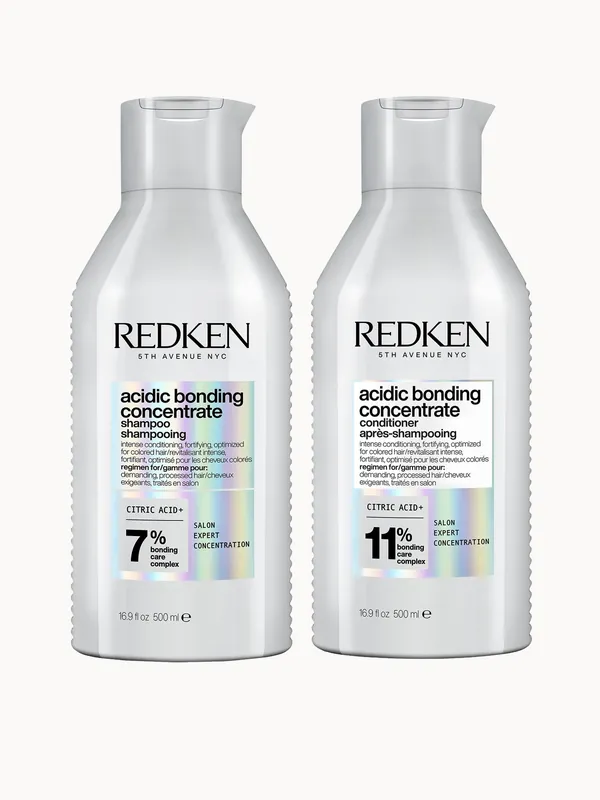 Redken Acidic Bonding Concentrate Shampoo and Conditioner 500ml Bond Repair Supersize Bundle