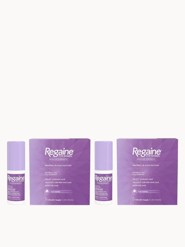 Regaine For Women Re-Growth Scalp Solution with 2% Minoxidil - 2 Month Supply Bundle