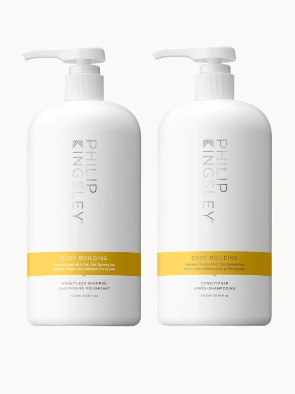 Philip Kingsley Body Building Shampoo 1000ml and Body Building Conditioner 1000ml