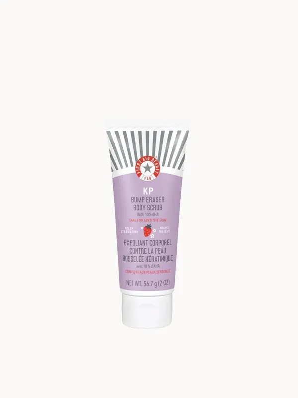 First Aid Beauty KP Bump Eraser Fresh Strawberry Body Scrub with 10% AHA 56.7g - The Ordinary