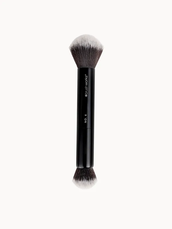 brushworks No. 6 Double Ended Powder and Buff Brush