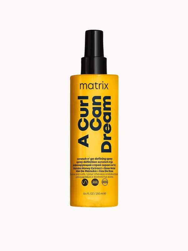Matrix A Curl Can Dream Scrunch 'N' Go Defining Spray with 230°C Heat Protection for Definition on Waves and Curls 150ml - Joico