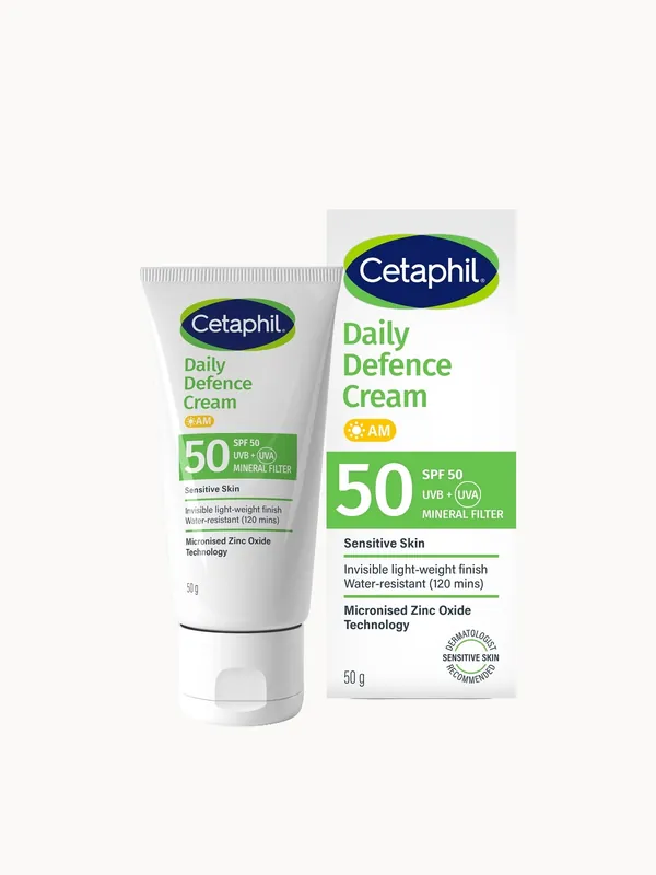 Cetaphil Daily Defence Cream SPF50 with UVA/UVB Filters for Sensitive Skin 50g