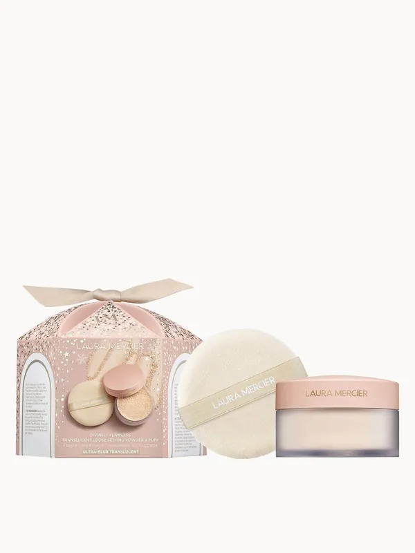 Laura Mercier Divinely Flawless Ultra-Blur Translucent Loose Setting Powder and Puff 20g (Various Shades)