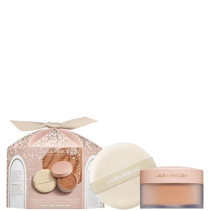 Laura Mercier Divinely Flawless Translucent Loose Setting Powder and Puff 29g (Various Shades)