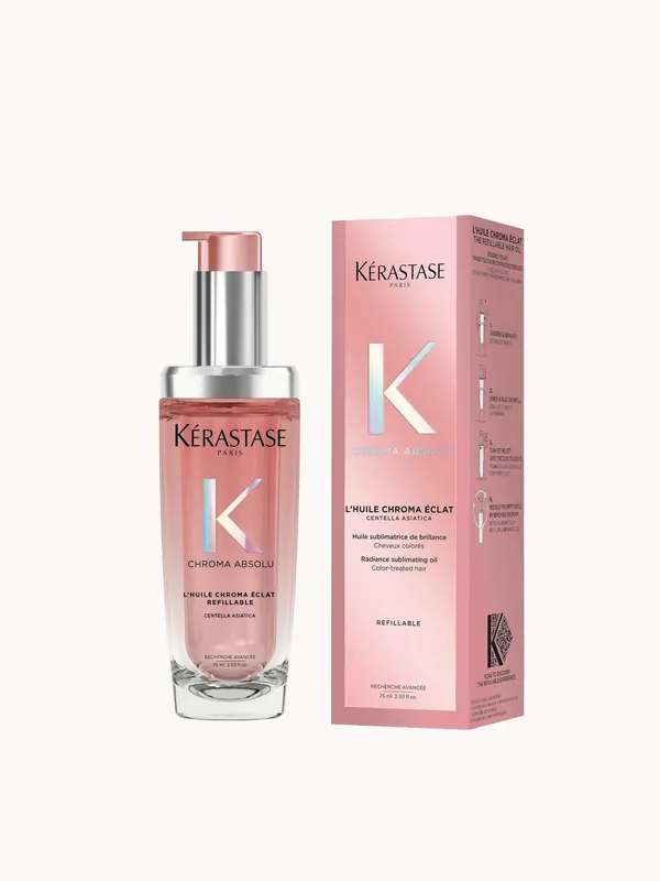 Kérastase Chroma Absolu L'huile Chroma Éclat Refillable Radiance Sublimating Hair Oil, For Colour-Treated Hair