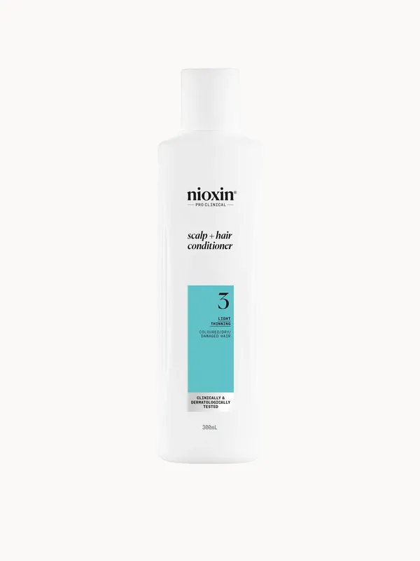 NIOXIN Scalp and Hair Thickening System 3 Conditioner for Coloured Dry and Damaged Hair with Light Thinning 300ml