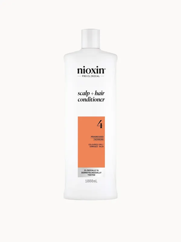 NIOXIN Scalp and Hair Thickening System 4 Conditioner for Coloured Dry and Damaged Hair with Progressed Thinning 1L