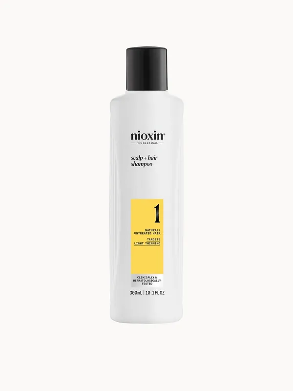 NIOXIN Scalp and Hair Thickening System 1 Shampoo for Natural Hair with Light Thinning 300ml