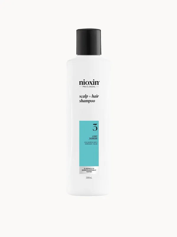 NIOXIN Scalp and Hair Thickening System 3 Shampoo for Coloured Dry and Damaged hair with Light Thinning 300ml