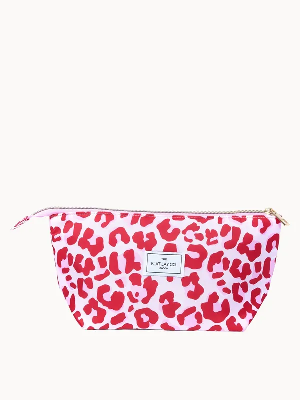 The Flat Lay Co. Essential Pouch in Pink Leopard