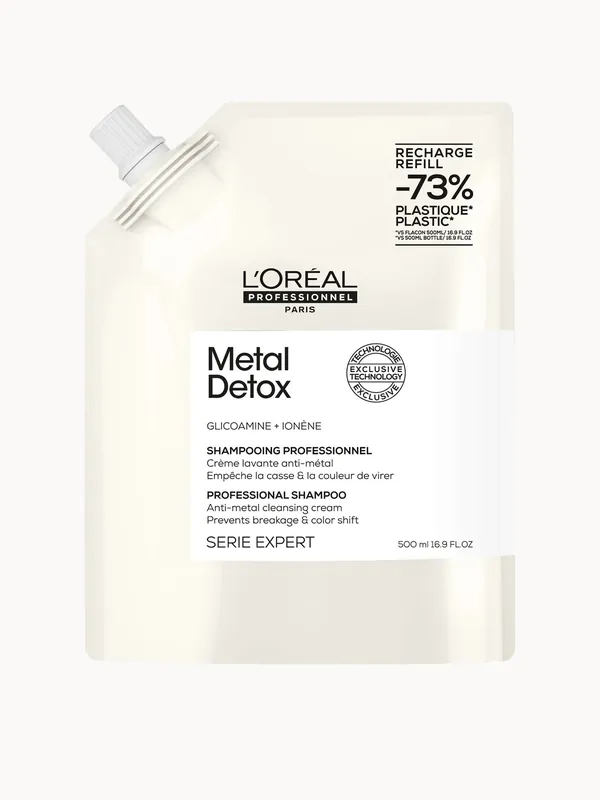 L'Oréal Professionnel Metal Detox Shampoo Refill Pack 500ml for Breakage and Colour Protection