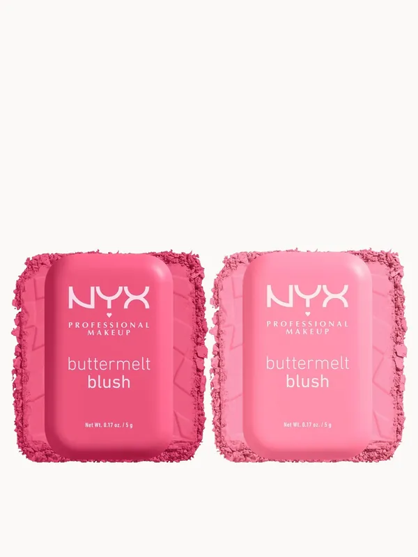 NYX Professional Makeup Buttermelt Powder Blush up to 12H Wear Blush Bundle (Various Shades)