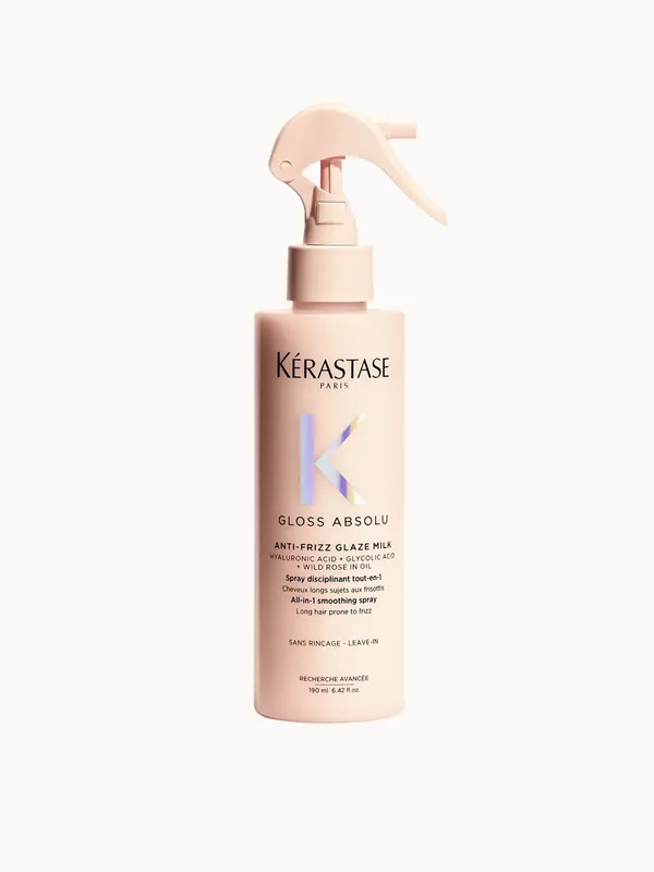 Kérastase Gloss Absolu Hair Treatment Spray for All Hair Types with Glycolic Acid, Hyaluronic Acid & Wild Rose 190ml - Kerastase