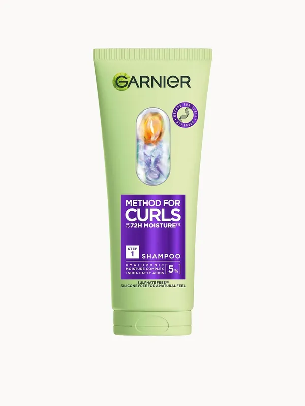 Garnier Method For Curls Shampoo, up to 72H moisture and definition 200ml