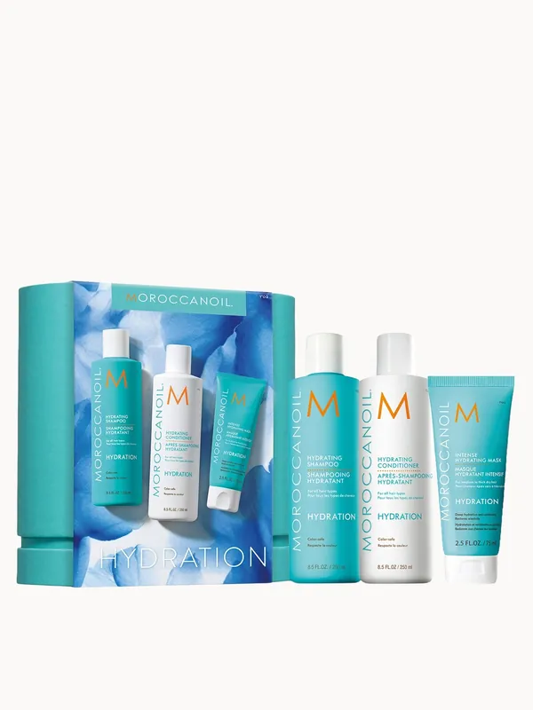 Moroccanoil Hydrating Shampoo and Conditioner Set with Free Intense Hydrating Mask 75ml (Worth £52)