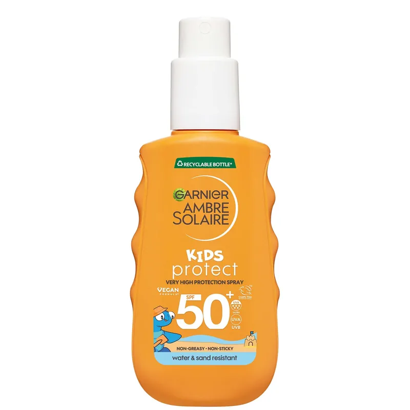 Garnier Ambre Solaire SPF 50+ Kids Sun Cream Spray, 150ml - Piz Buin