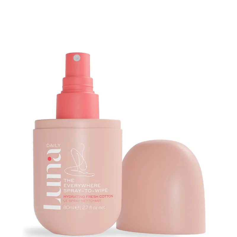 Luna Daily The Hydrating Everywhere Spray-To-Wipe - pH-balancing Body Spray With Prebiotics + Omegas 3 & 6 for Dry Skin 80ml