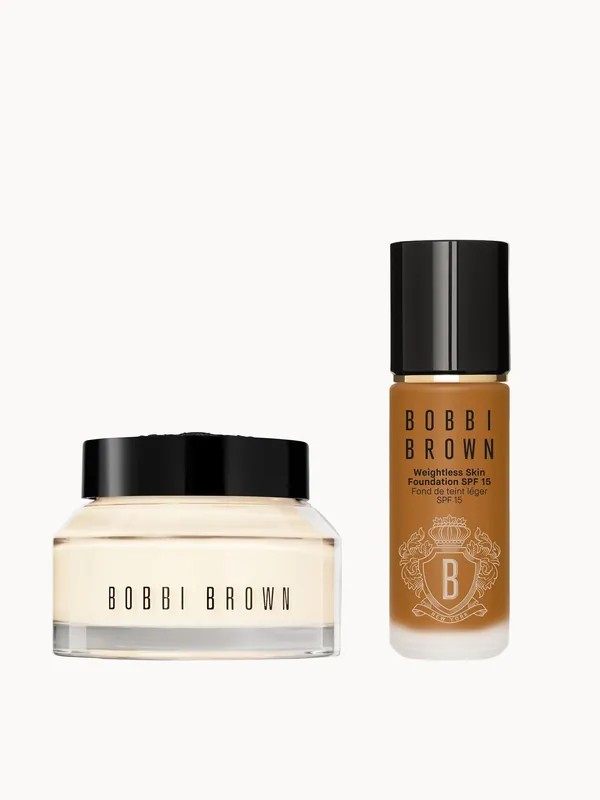 Bobbi Brown 24-hour Hydration Duo - Vitamin Enriched Face Base & Foundation Bundle (Various Shades)