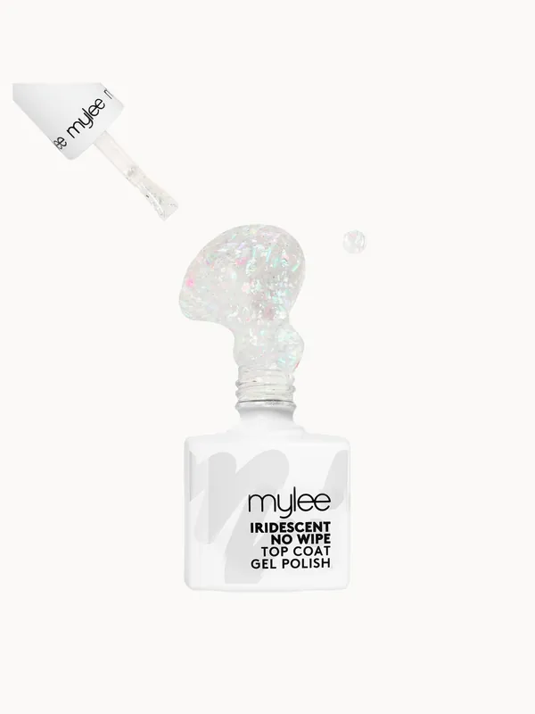 Mylee Gel Nail Polish Iridescent Flake No Wipe Top Coat
