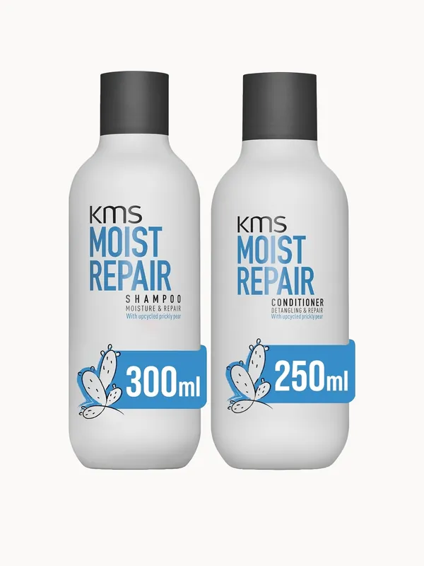 KMS Moist Repair Hair Rescue Shampoo and Conditioner Bundle for Dry and Damaged Hair (Worth £44) - Sol de Janeiro