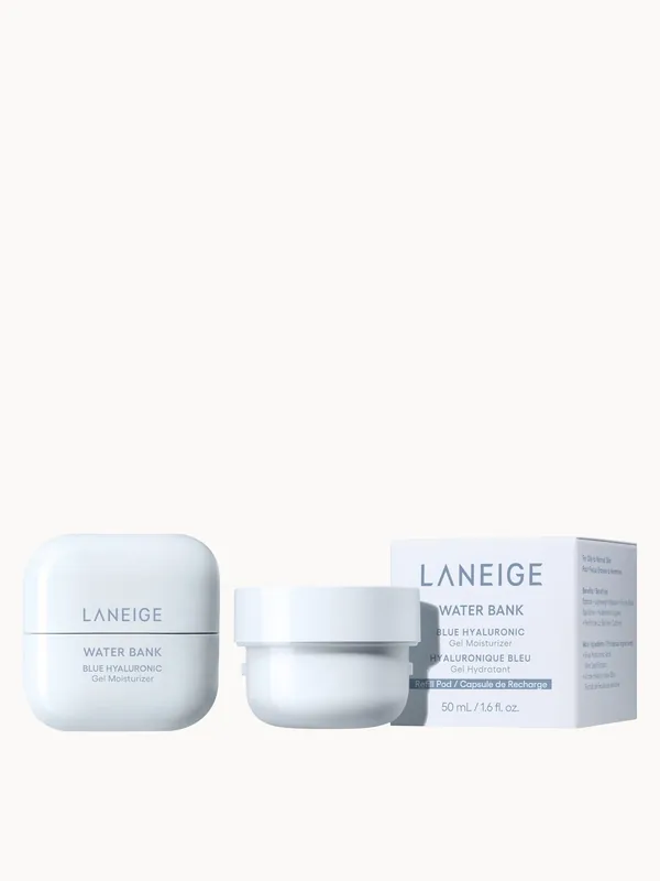 LANEIGE Water Bank Blue Hyaluronic Acid Gel Moisturiser 50ml + Refill 50ml Bundle
