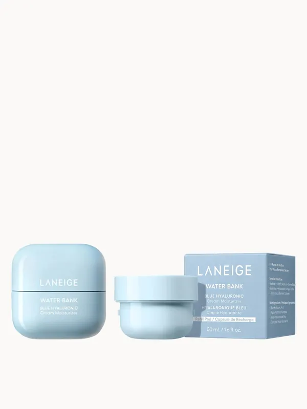 LANEIGE Water Bank Blue Hyaluronic Acid Cream Moisturiser 50ml + Refill 50ml Bundle