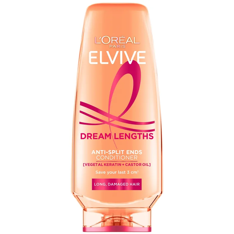 L'Oréal Paris Elvive Dream Lengths Anti-Split Ends Conditioner with Vegetal Keratin & Castor Oil for Long Hair 500ml