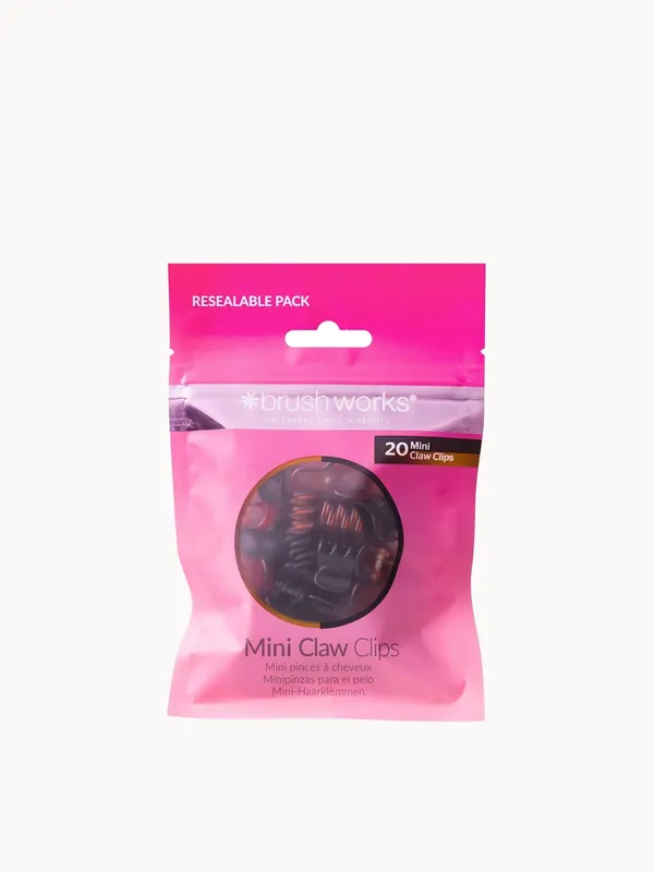 brushworks Mini Claw Clips - 20 Pack