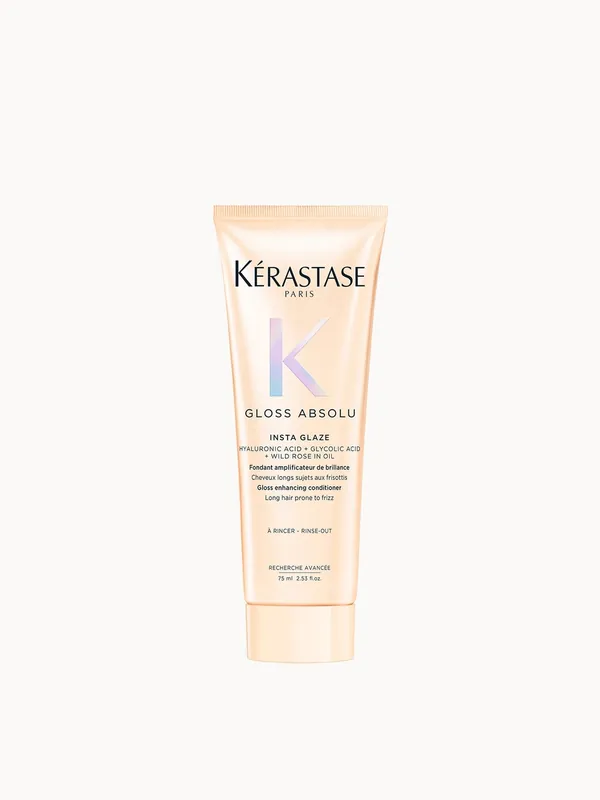 Kérastase Gloss Absolu Conditioner for All Hair Types with Glycolic Acid, Hyaluronic Acid & Wild Rose 75ml - Kerastase