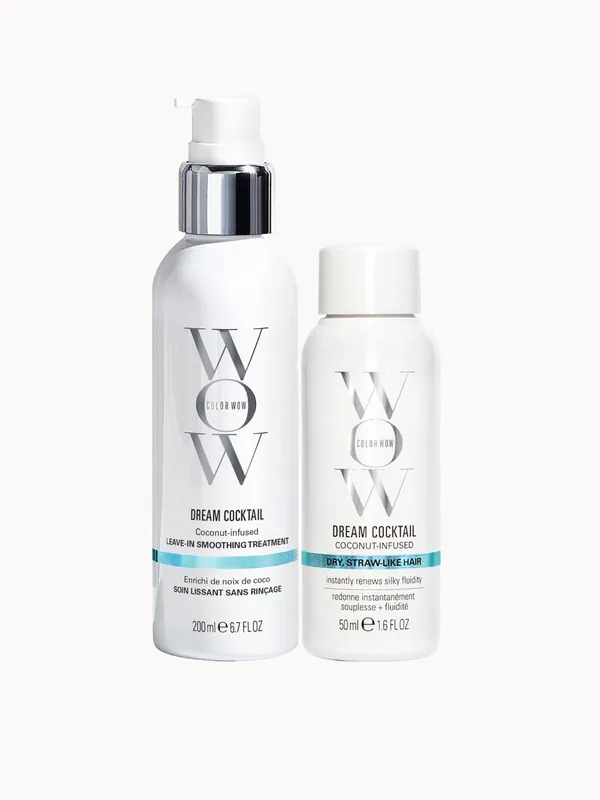 Color Wow Dream Cocktail Coconut-Infused Leave-in Treatment Home and Away Duo