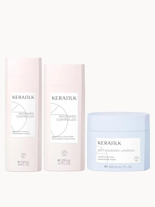 KERASILK Essentials Ultimate Smoothing Bundle Shampoo, Conditioner and Mask - Olaplex