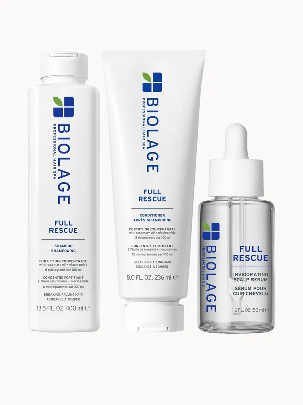 Biolage Full Rescue Shampoo 400ml, Conditioner 236ml and Oil-Balancing Serum 50ml Bundle