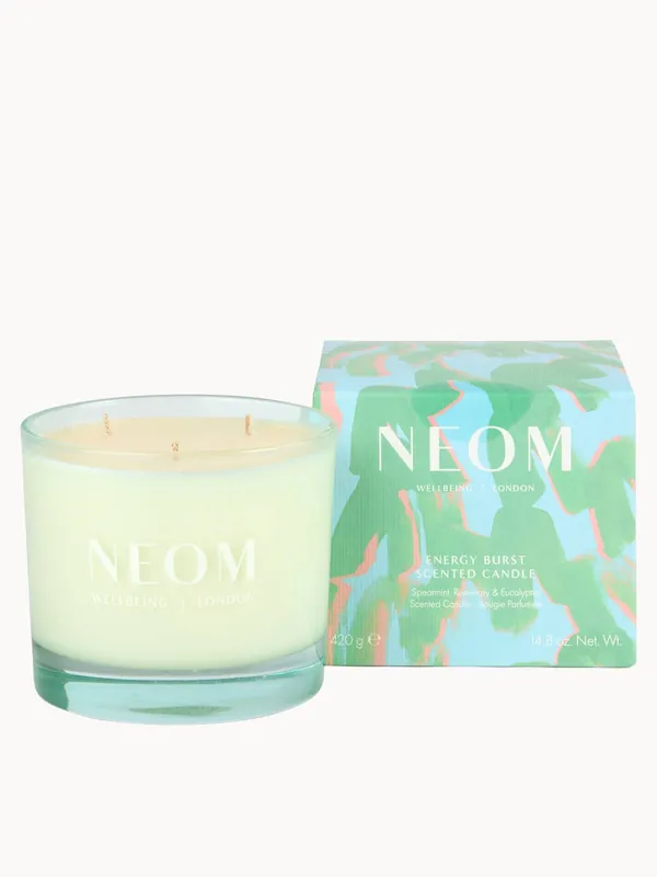 NEOM Wellbeing Energy Burst 3 Wick Candle 420g