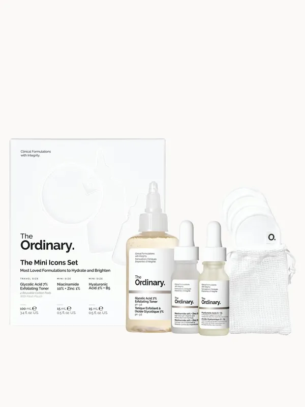 The Ordinary Mini Icons Limited Edition Skincare Gift Set Featuring Glycolic Acid