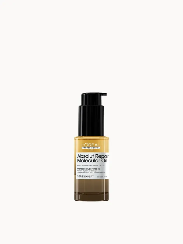 L'Oréal Professionnel Absolut Repair Molecular Bi-Phase Hair Oil for Damaged Hair 30ml, High Shine & Molecular Repair