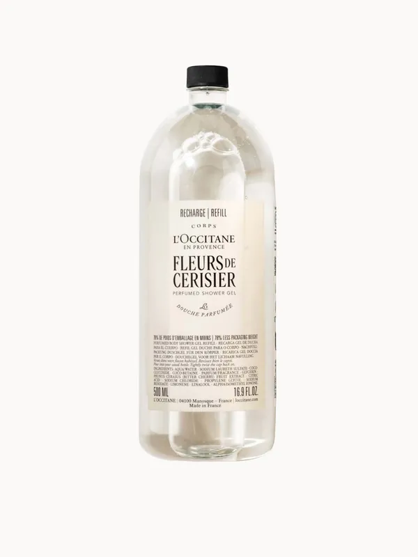 L'Occitane Fleurs de Cerisier (Cherry Blossom) Shower Gel Refill 500ml - Color Wow