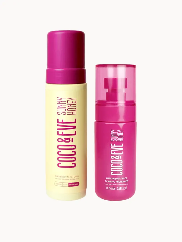 Coco & Eve Bali Bronzing Foam and Face Tanning Micromist Bundle Ultra Dark - Bondi Sands