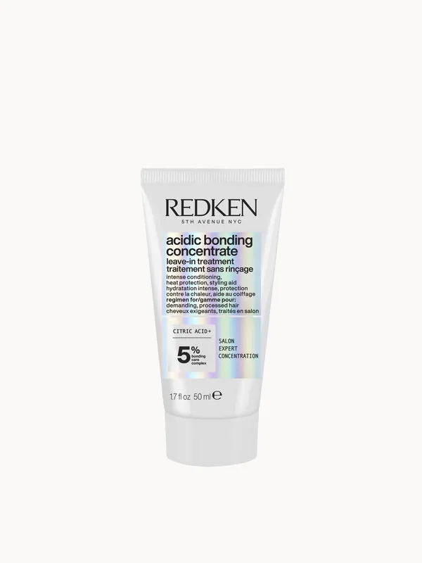 Redken Acidic Bonding Concentrate Leave In Treatment, Bond Repair for Damaged Hair with Heat Protection 50ml