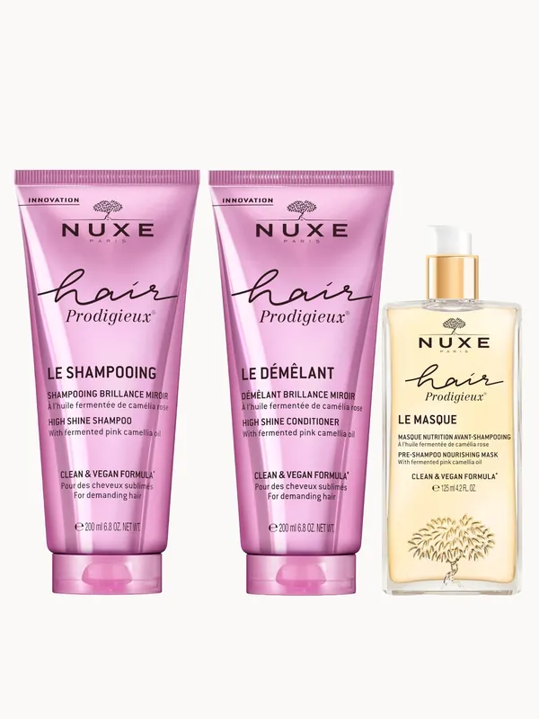 NUXE Hair Prodigieux Pre Shampoo Mask and High Shine Shampoo & Conditioner Bundle - L'Oréal Professionnel