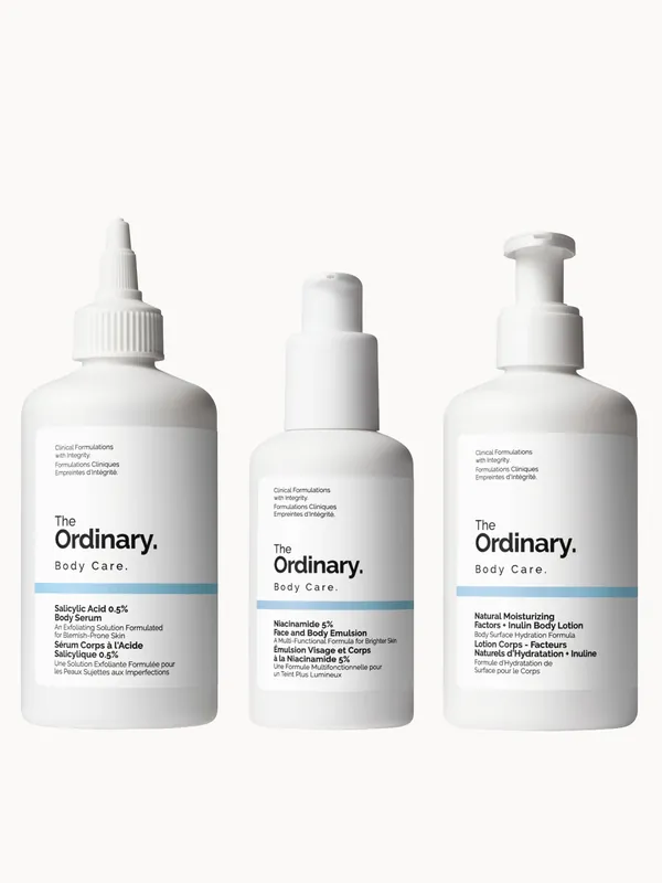 The Ordinary Body Care Routine for Smooth Skin with Salicylic Acid and Niacinamide