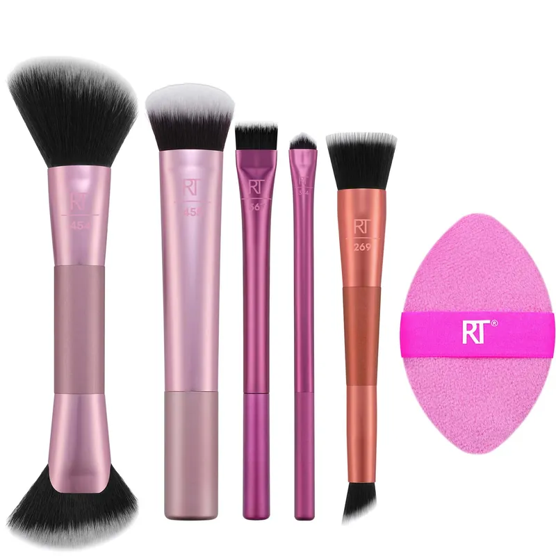 Real Techniques Big Blends Energy Brush & Puff Set - Beauty Works
