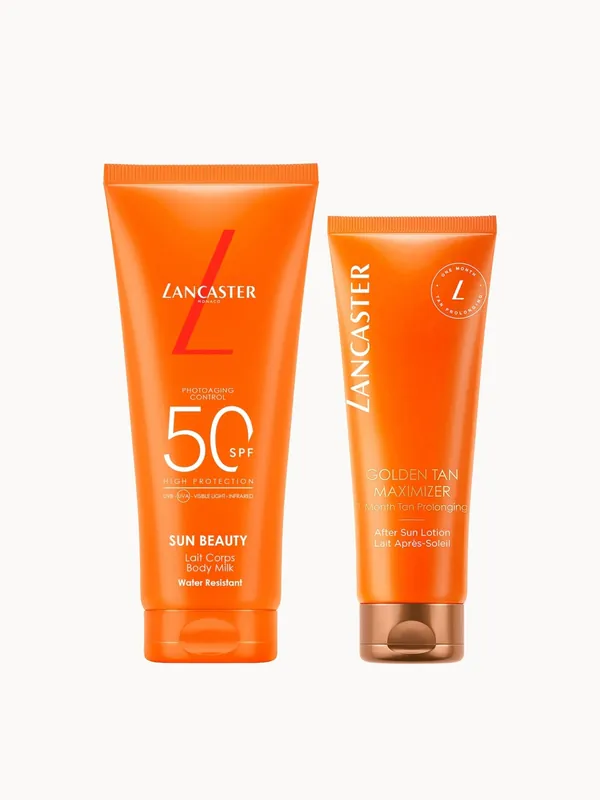 Lancaster Tan Maximiser & Beauty Body Milk SPF50 Duo Bundle