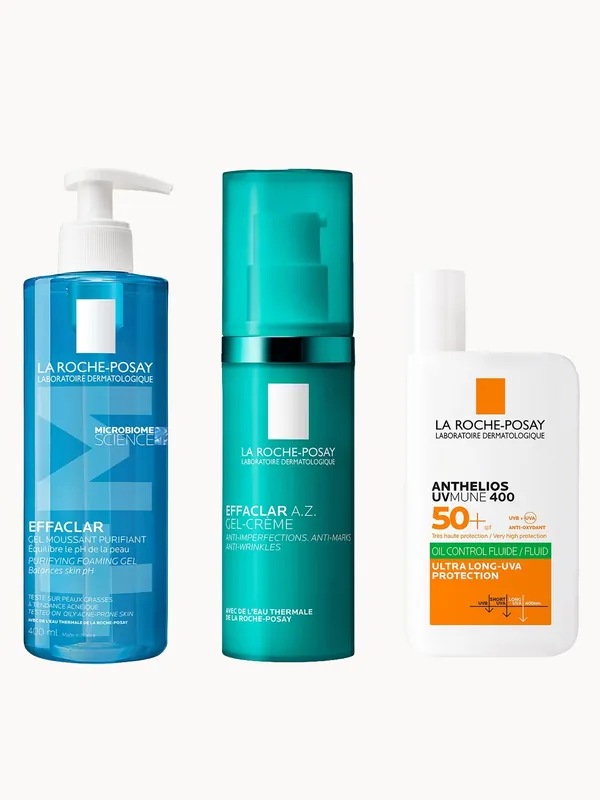 La Roche Posay Effaclar Adult Acne Bundle, Effaclar Cleanser & Treatment - La Roche-Posay