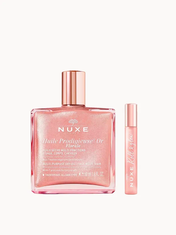 NUXE Huile Prodigieuse Shimmering Florale Multi Purpose Dry Oil 50ml & Roll On
