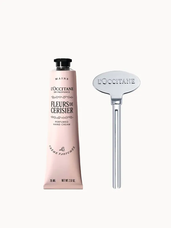 L'Occitane Fleurs de Cerisier Hand Cream with Magic Key Tube Squeezer