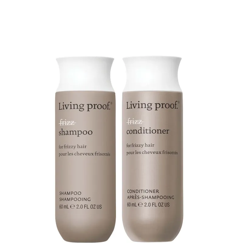 Living Proof No Frizz Shampoo and Conditioner Travel Size Bundle for Frizz Control, Smoothness and Shine - Color Wow