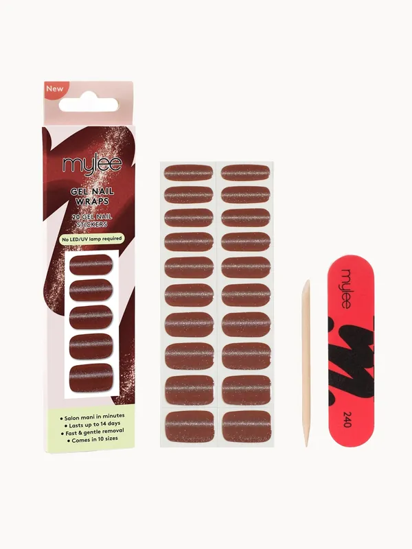 Mylee Gel Nail Wraps - Red Hot Gossip